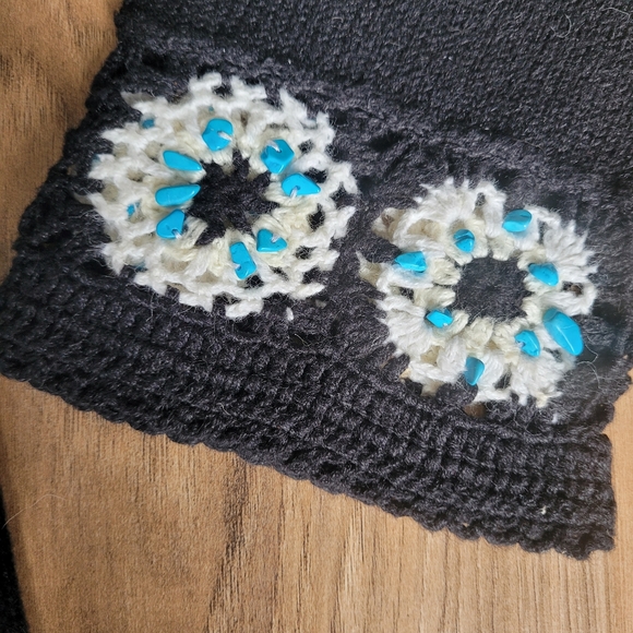 Vintage Storybook Knits Turquoise Treasures Womens Size L Sweater - Picture 3 of 11